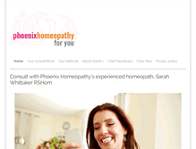 Tablet Screenshot of phoenixhomeopathy.com